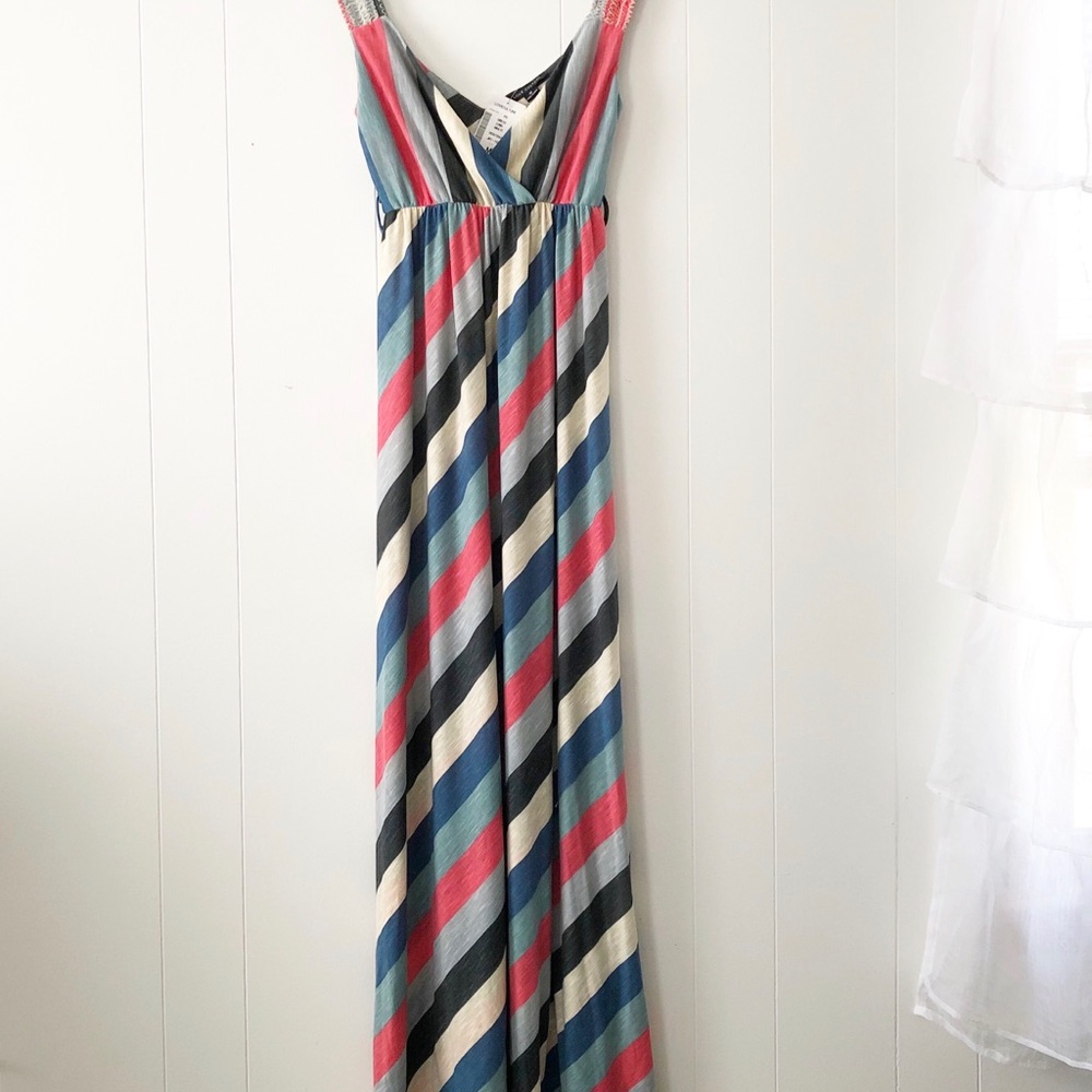 Love Culture Striped Knit Maxi Dress